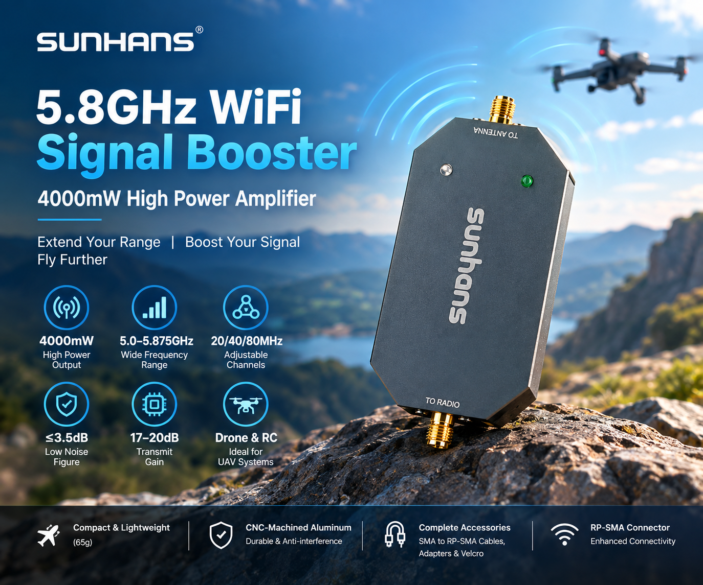 drone wifi signal booster
